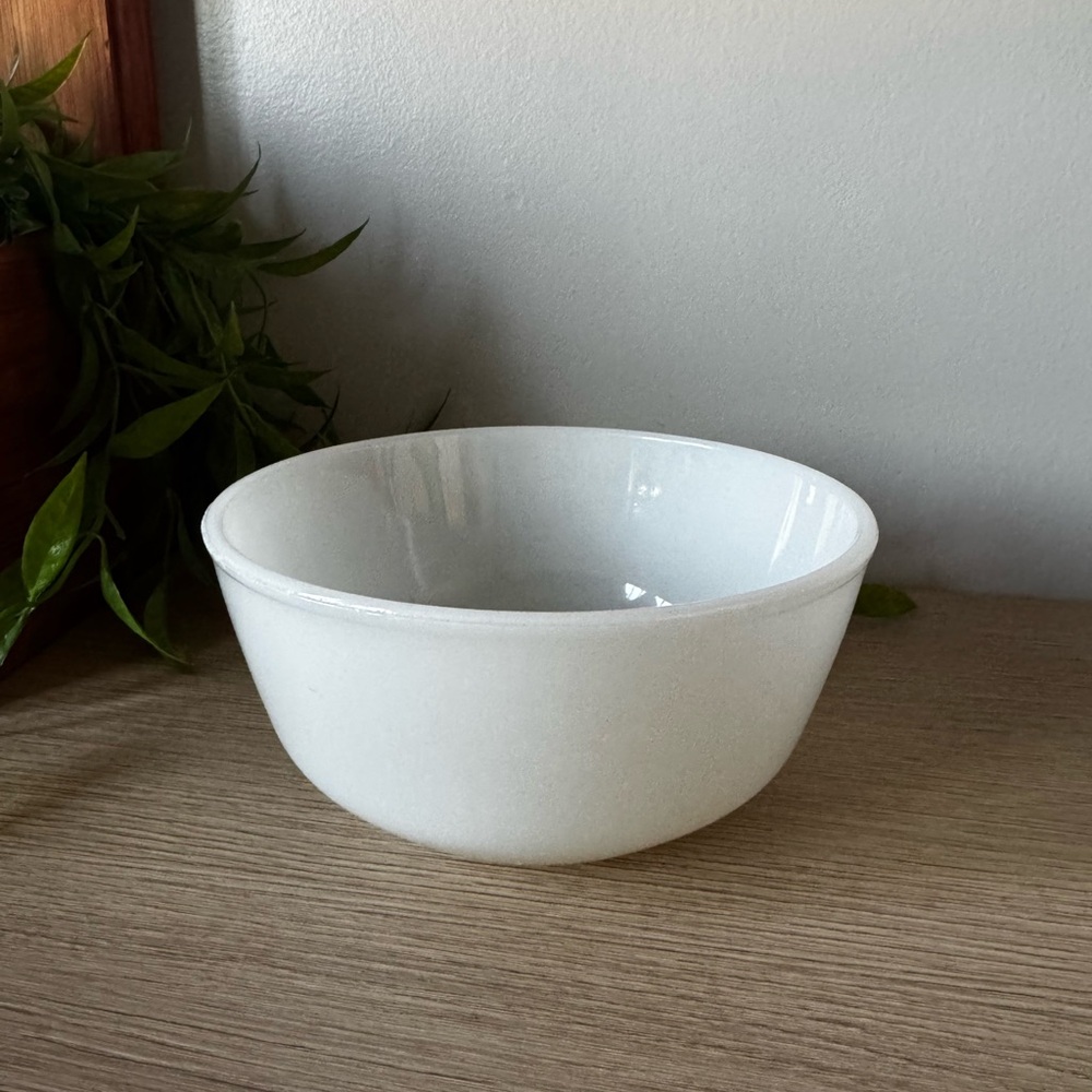 Elegant Fire King Milk Glass Bowl